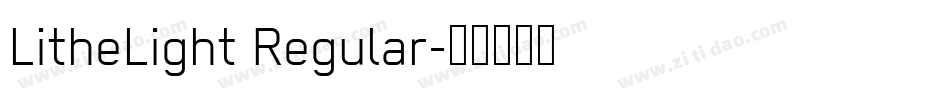 LitheLight Regular字体转换